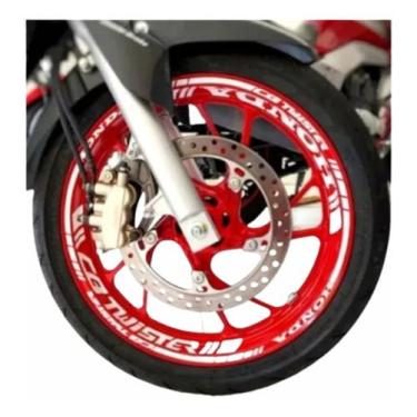 Imagem de Adesivo Para Roda Cb Twister 2020 - Cor Branco - Resitank, Personaliza