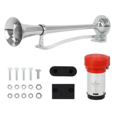 Imagem de Buzina Cornetao Carro Universal com Compressor Eletrico 12v - GAUSS