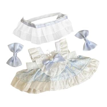 Imagem de TTETTZ Adorável Pato de Pelúcia Boneca Traje para Brinquedo de 15 Cm, Vestido Da Moda-, Vestido Mar