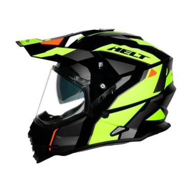 Imagem de Capacete Helt Cross Vision Glass Dust C/ Oculos Tam 58