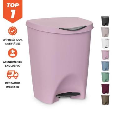 Imagem de Lixeira Escritorio Cozinha Banheiro C/ Pedal 7,5l Plast. - Usual Utili