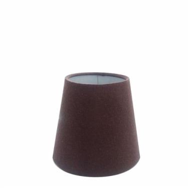 Imagem de Cúpula em tecido cone abajur luminária cp-2004 14/08x13cm café - Vivar