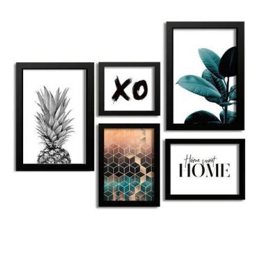Imagem de Kit 5 Quadros Decorativos Abacaxi Plants - D'Cora