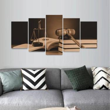 Imagem de Quadro Mosaico Para Escritório De Advocacia Tom Sépia - Descolada