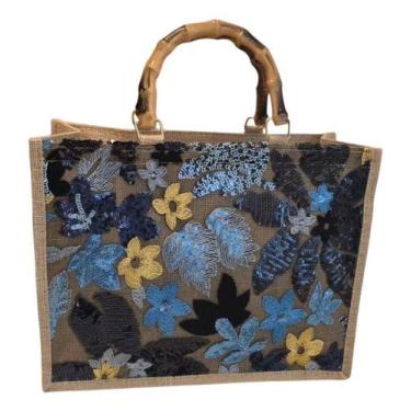 Imagem de Bolsa Feminina Ombro Alça De Bambu Estilosa Tendencia Verão - Alwy, Az