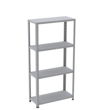 Imagem de Estante com Estrutura Metálica com 4 Prateleiras Espresso Móveis