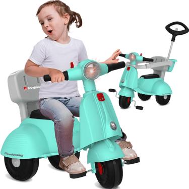 Imagem de Carrinho Passeio Pedal Bandeirante Scooter Banderetta Turquesa
