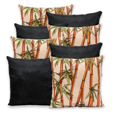 Imagem de Kit 8 Capas de Almofada 40cmx40cm Gorgurinho - RAFALORO, BAMBU PRETO