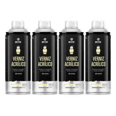 Imagem de Kit 4 Verniz Spray Acrílico MTN 400ml Secagem Ultrarrápida - Montana