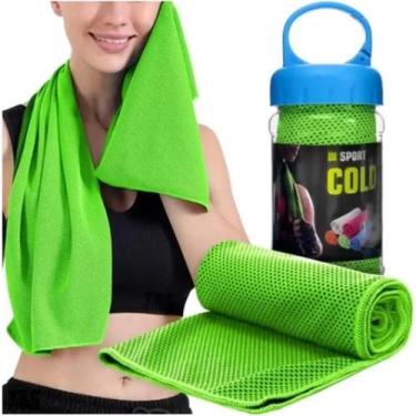 Imagem de Toalha Microfibra De Resfriamento Cold Towel 29x88cm MBFit, Verde
