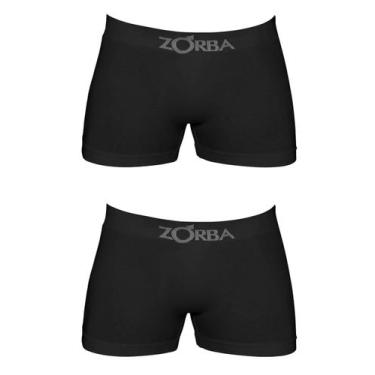 Imagem de KIT/2 Cueca Boxer Zorba 632781 Seamless Algodão T. P/GG, P, 261, Preto