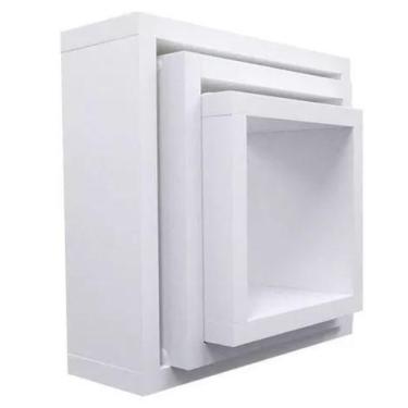 Imagem de Kit 3 Nichos Quadrados Quarto Sala Branco - Compmovel