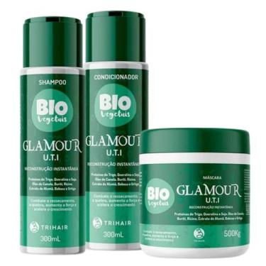 Imagem de Kit Sh + Cond + Máscara Biovegetais UTI Glamour Reconstrução - Trihair