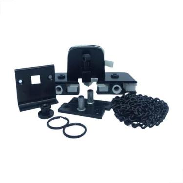 Imagem de Kit06 - Janela Basculante V/A Com Corrente Metal Preto - Glasspeças