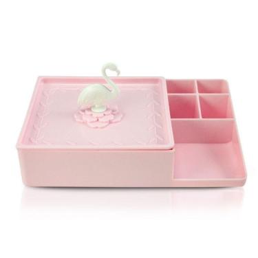 Imagem de Organizador Multiuso Flamingo De Mesa Lifestyle Jacki Design Rosa