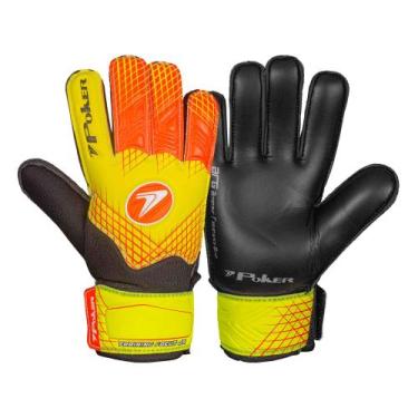Imagem de Luva Poker Futebol De Campo Training Focus Junior, 5, Amarelo, Laranja