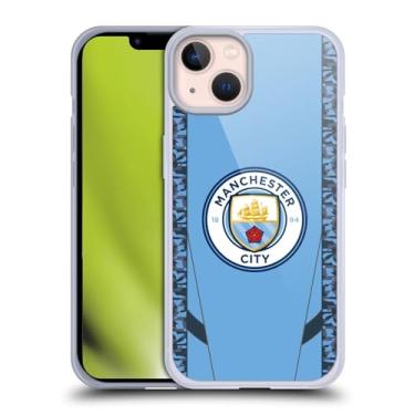 Imagem de Head Case Designs Kit de crachá oficialmente licenciado pelo Manchester City Man City FC Home 2024/25 Capa de gel macio compatível com Apple iPhone 13