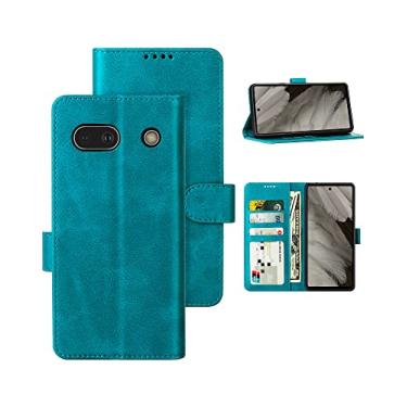 Imagem de Feitenn Capa carteira para Pixel 7a 5G, capa de couro dobrável com suporte, capa protetora multifuncional com fecho magnético forte para Google Pixel 7a 5G 2023 (Pixel 7A azul)