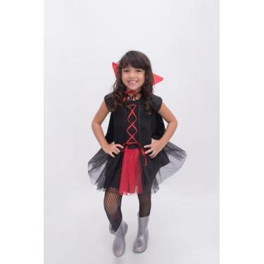 Imagem de Fantasia vampira infantil halloween - coloribaby