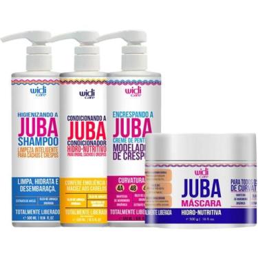 Imagem de Kit Juba Shampoo Condicionador Mascara E Encrespando A Juba Widi Care 