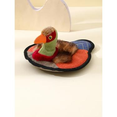 Imagem de Shineyidoor Brinquedos para cães de pato Frisbee, brinquedos para cães que rangem para mastigadores agressivos, brinquedos engraçados para mastigar animais de pelúcia, brinquedo indestrutível para