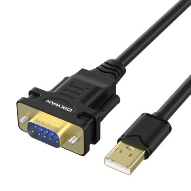 Imagem de OIKWAN Adaptador USB para Serial RS-232 com chipset FT232, cabo serial USB 2.0 para DB9 macho para Windows 11,10, 8, 7, Vista, XP, 2000, Linux e Mac OS (1,8 m, 50 unidades)