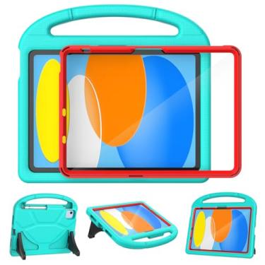 Imagem de YIHE Capa infantil para iPad Air 6ª geração M2 (11 polegadas, 2024) e iPad Pro 11 polegadas M4 (5ª geração, 2024) e iPad 10ª geração (11 polegadas, 2022) com protetor de tela integrado e suporte de