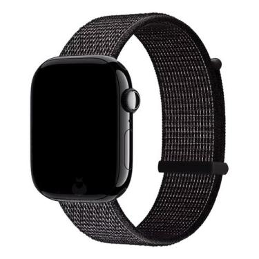 Imagem de Pulseira Nylon Loop compatível com Apple Watch - Baú do Viking, Preto-