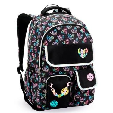 Imagem de Mochila Escolar Juvenil Feminina - Denlex