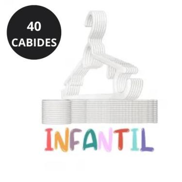 Imagem de Kit 40 Cabides Infantil Titureiro Executivo Reforçado Organizar Roupas