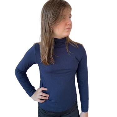 Imagem de Blusa Térmica Infantil Menina Peluciada Gola alta Segunda Pele Manga L