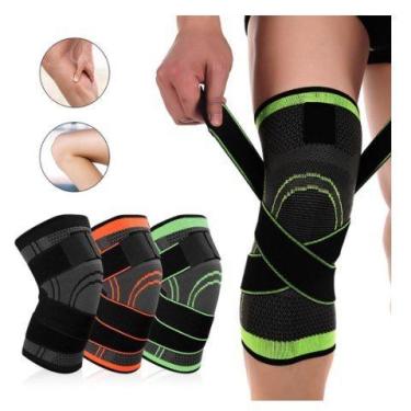 Imagem de Joelheira Fitness Ajustável Esportiva Compressão Leve Corrida Bike Mus