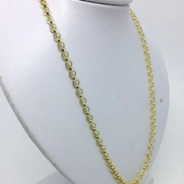 Imagem de Corrente E Pulseira Elo Português 45cm Folheada Ouro 18k 5mm - Michest