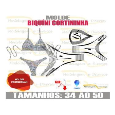 Imagem de Molde Biquini Curtininha  34 Ao 50 Por Correios - Modelagem e Diversos