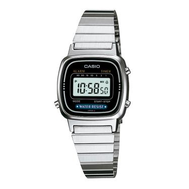 Imagem de Relógio de Pulso Casio Feminino Digital Vintage Prata Mini LA670WA-1DF