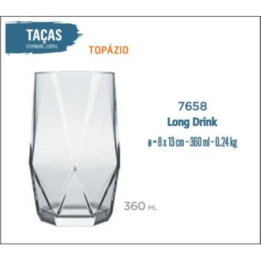 Imagem de Jogo De 24 Copos Topázio 360ml - Uso Diário - Nadir Figueiredo