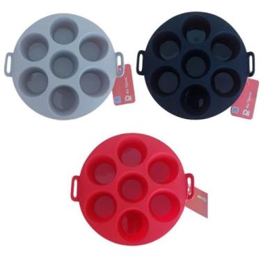 Imagem de Kit 3 Formas De Silicone Redonda Para Bolo Bolinho Cupcake - Rio Tijuc