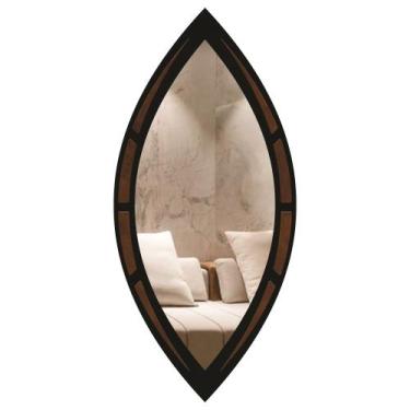 Imagem de Espelho Corpo Inteiro Decorativo Sorento 60x131 - CREATUS, PRETO