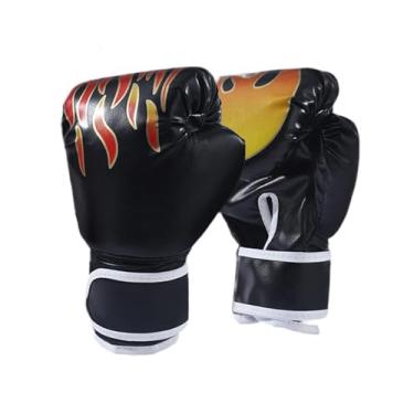 Imagem de simhoa Luvas de Boxe, Luvas Kickboxing Confortáveis Shock Absorbing Sparring Luvas Práticas de Treinamento para Taekwondo Karatê, Preto para Crianças