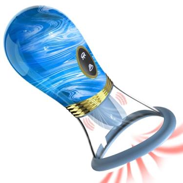 Imagem de Rose Ferramenta para adultos brinquedos sexuais para casais - Vibradores de sucção 2 em 1 com 7 bocas beijando e lambendo a língua e ventosas automáticas/manuais para uso para clitóris, (Cor azul azul)