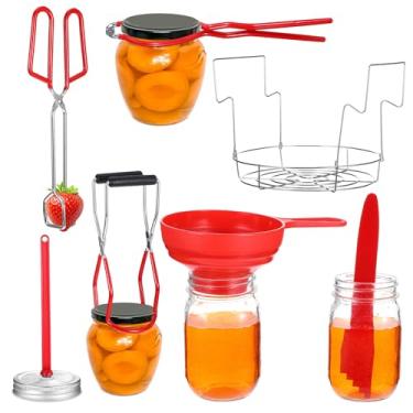 Imagem de Kits de enlatamento, conjunto de caixa de suprimentos de conserva, conjunto de aço inoxidável, levantador de jarra, pinças, ferramentas de conserva multifuncionais completas, kit de conservas inclui