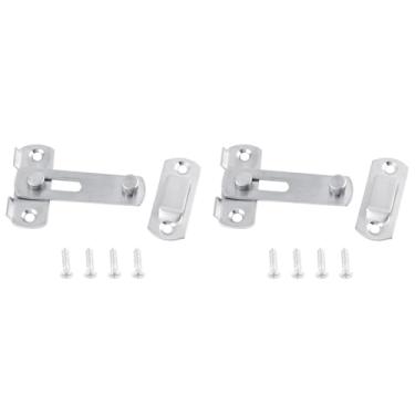 Imagem de Trava de Ferrolho, 2 Peças, Fecho de Segurança de Aço Inoxidável, Fecho Deslizante, para Montagem de Armário de Janela