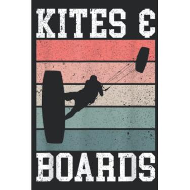 Imagem de Kites Boards Kiteboarding Kite Kitesurfer Family: Lined Journal Notebook To Do Schedule, Medium 6x9 Inches, 100 Pages, Printed Cover