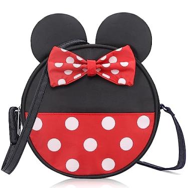 Imagem de Bolsa tiracolo fofa para meninas pequenas com desenho animado mini mouse bolsa transversal para bebês pequenas bolsas transversais, Minnie Mouse, 9 x 7 inch