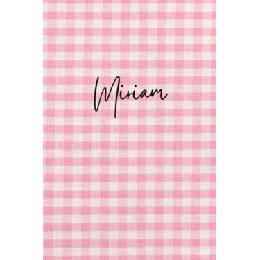 Imagem de Personalized Pink Miriam Notebook: Pink Texture Notebook - Pink Pattern Notepad - Girls Notebook - Lined Journal - Miriam Diary