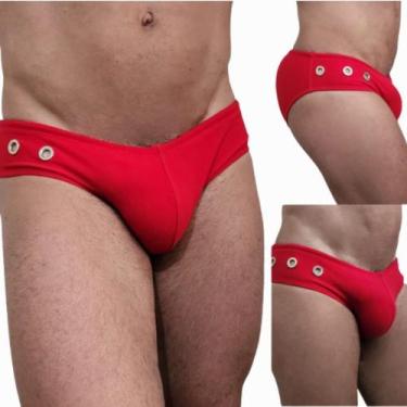 Imagem de Sunga slip com 3 Ilhós vazado lateral varias Cores - AA COLLECTION CUR