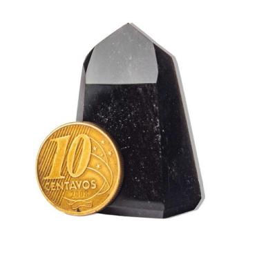 Imagem de 03 Ponta Obsidiana Negra 20 a 40mm Sextavado Pedra Natural - Cristaisd
