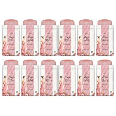 Imagem de Kit 12 Talco Perfumado Alma De Flores Jasmim 100G - Memphis