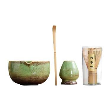 Imagem de YWJLQH Conjunto de chá de chá matcha Japonês, ferramentas de fabricação de chá japonês para amantes de chá resistentes presente matcha bowl bigma matcha kit