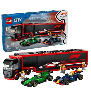 Imagem de Lego 60445 City Formula 1 – Caminhão Transporte F1 com Carros RB20 e AMR24 – 1086 peças